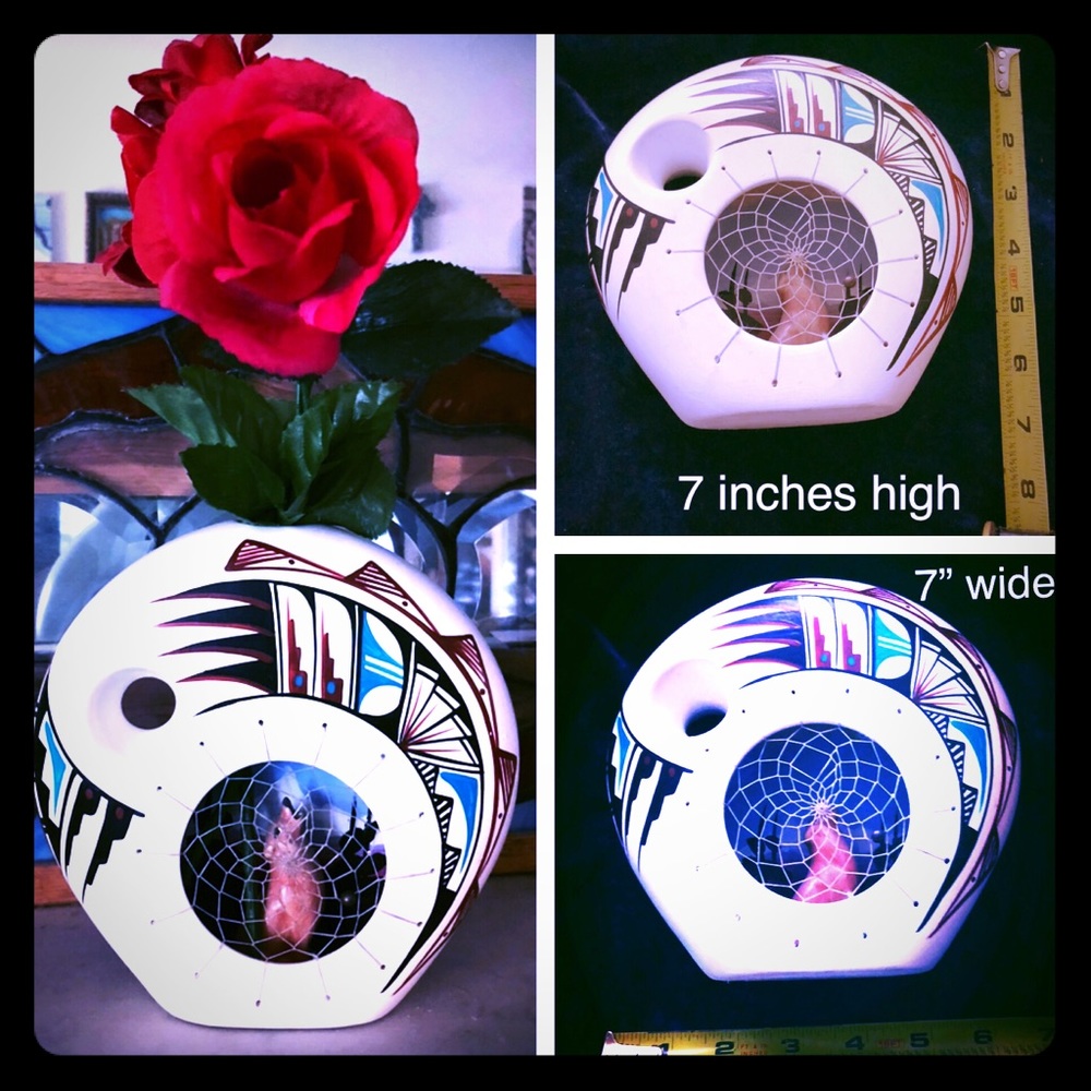 American Indian Vase / Lamp (Handpainted ArtDecor)